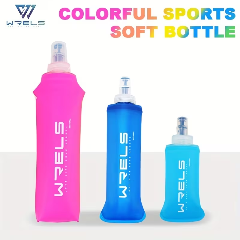 Water Bag Collapsible - ขวดน้ำพกพาแบบนิ่มสำหรับเล่นกีฬา WRELS ปราศจากสาร BPA เหมาะสำหรับวิ่ง ปั่นจักรยาน
