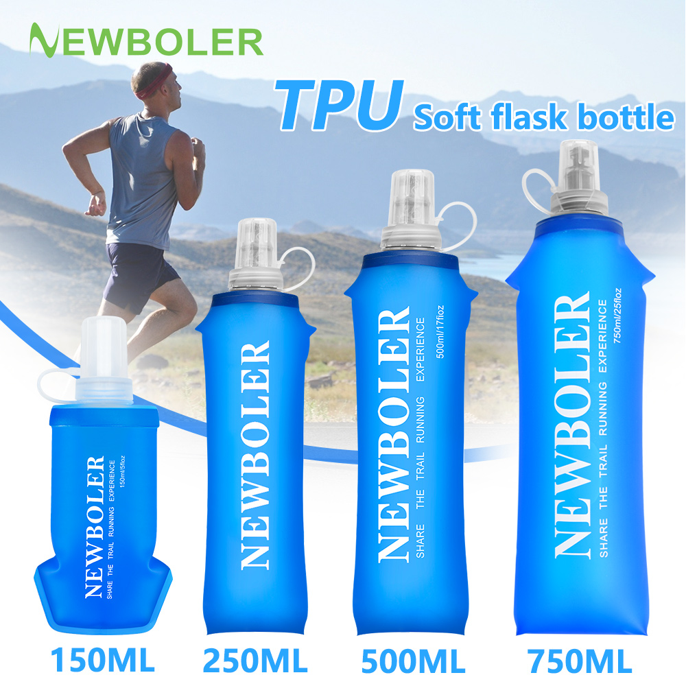 Water Bag Collapsible - 250/500/750ML ขวดน้ำ TPU พับได้ขวดน้ำแบบนุ่มขวดน้ำกีฬาถุงน้ำขวดน้ำพับได้วิ่งตั้งแคมป์เดินป่า