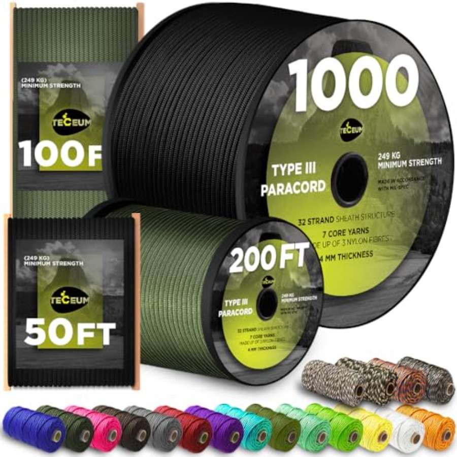 Para Cord 1000Ft - เชือกพาราคอร์ดขนาด 5/32 นิ้ว 1000 ฟุต/ 200