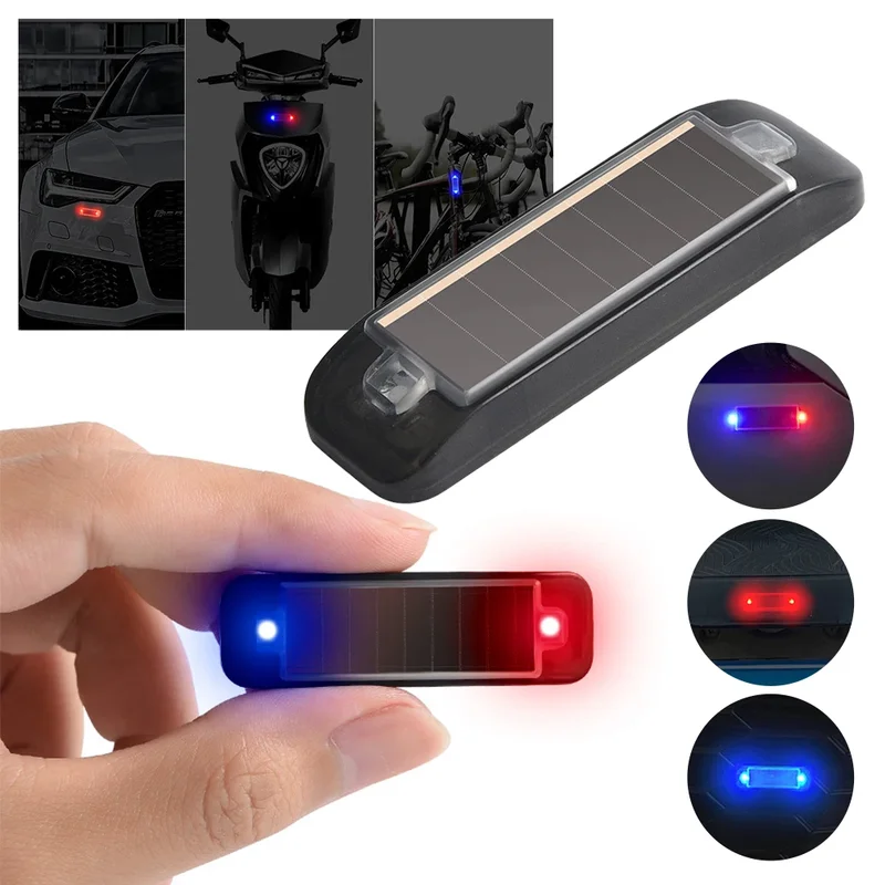 Sos Light Strobe - MINI LED พลังงานแสงอาทิตย์ไฟเตือนรถ Night Security จําลองนาฬิกาปลุกไร้สาย
