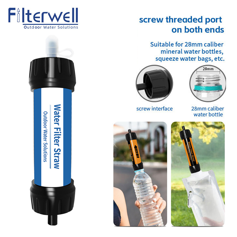 Water Purification Straw - ที่กรองน้ำสำหรับการตั้งแคมป์กรองน้ำระบบขนาดเล็กเครื่องกรองน้ำเพื่อความอยู่รอดสำหรับท่องเที่ยวเดินป่าอุปกรณ์กลางแจ้งอุปกรณ์เดินป่า