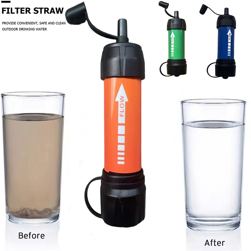 Water Purification Straw - เครื่องกรองน้ำแบบพกพาสำหรับการเดินป่า ตั้งแคมป์ และการเอาชีวิตรอดในกรณีฉุกเฉิน ช่วยกรองน้ำจากแหล่งน้ำต่างๆ ขณะเดินทาง ใช้ในกรณีฉุกเฉินและภัยพิบัติ