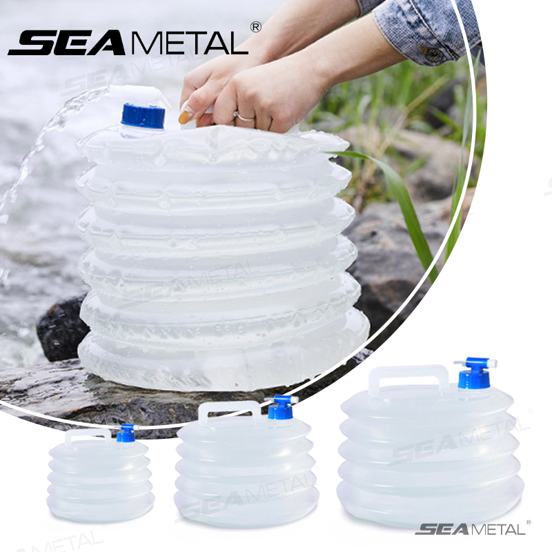 Water Bag Collapsible - ถังน้ำพับได้ SEAMETAL 5L-15L สำหรับรถยนต์ ถังน้ำพกพา ขวดเก็บน้ำ