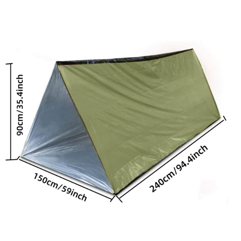 Emergency Mylar Tent - เต็นท์ฉุกเฉินแบบใช้ซ้ำได้ 2 คน ทำจากไมลาร์ ป้องกันน้ำ ป้องกันลม