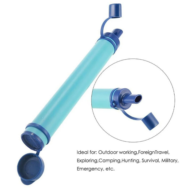 Water Purification Straw - หลอดกรองน้ำขนาดเล็กพกพาสำหรับตั้งแคมป์ เดินป่า ใช้ในกรณีฉุกเฉินหรือเอาตัวรอด