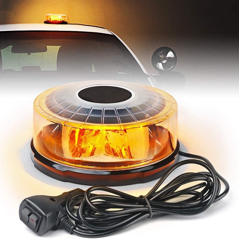 Sos Light Strobe - ไฟฉุกเฉิน LED สีเหลือง 24 ดวง ติดตั้งบนหลังคารถยนต์ด้วยแม่เหล็ก