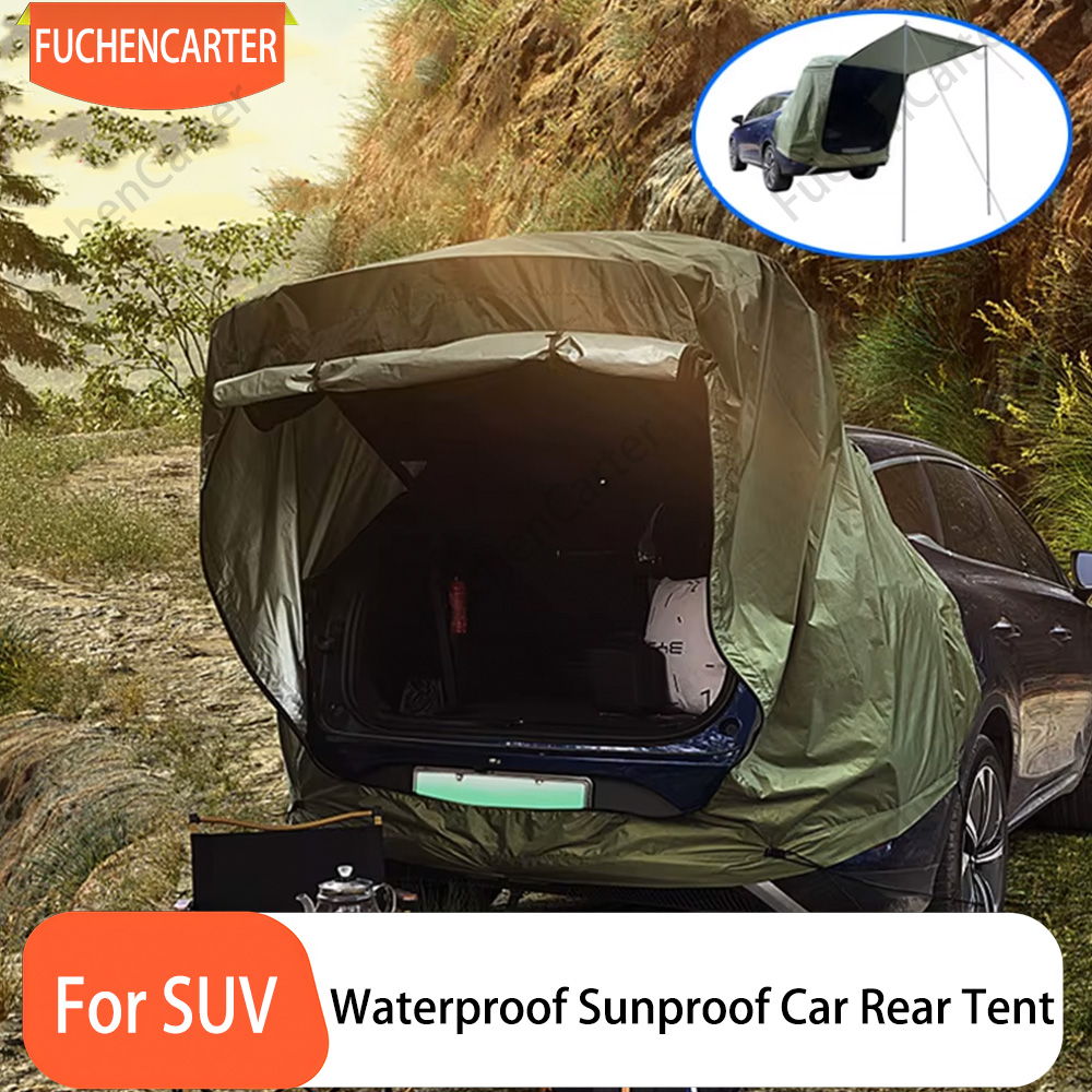 Emergency Mylar Tent - เต็นท์ท้ายรถ SUV สำหรับตั้งแคมป์ปิกนิกกลางแจ้ง กันน้ำ กันแดด ผ้าใบคลุมท้ายรถแบบพกพา