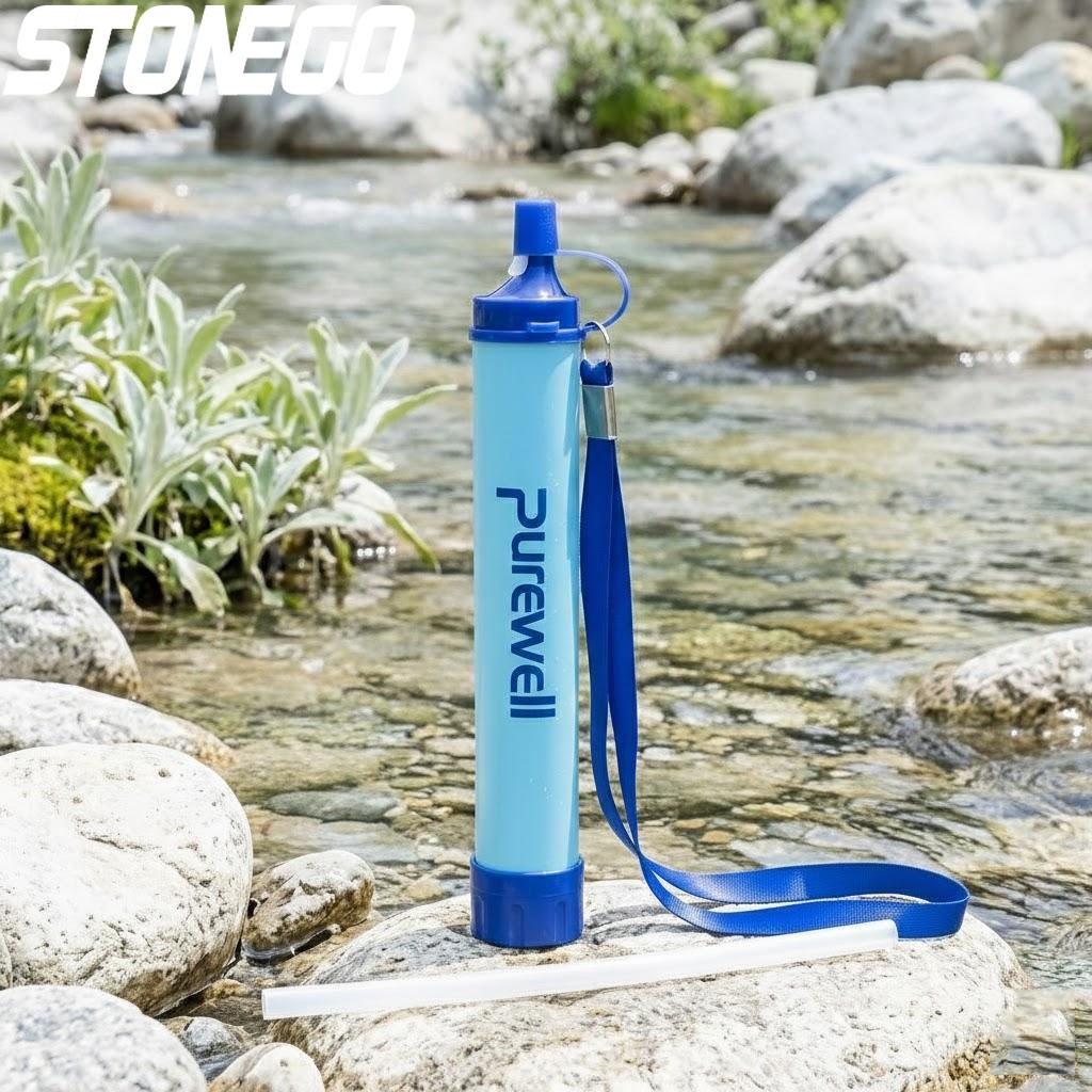 Water Purification Straw - เครื่องกรองน้ำกลางแจ้งแบบพกพา สำหรับตั้งแคมป์ เดินป่า กรณีฉุกเฉิน ช่วยชีวิต ระบบกรองน้ำแบบพกพา