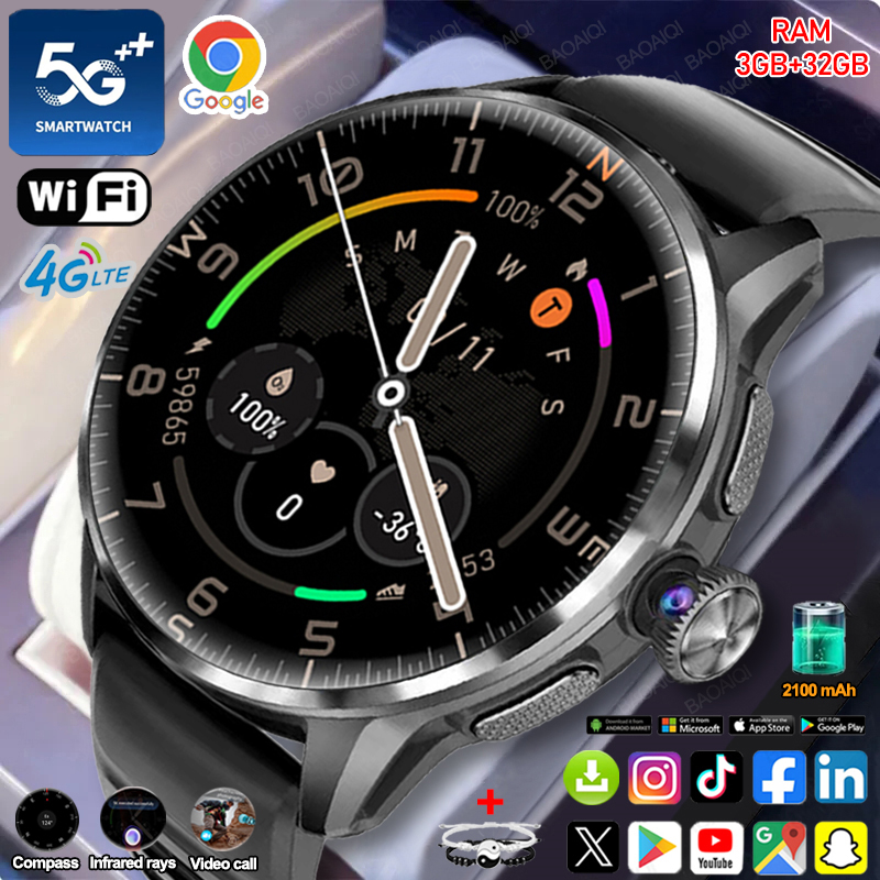 Compass Lensatic - สมาร์ทวอทช์ 5G/4G รองรับทุกเครือข่าย หน้าจอ AMOLED 1.60