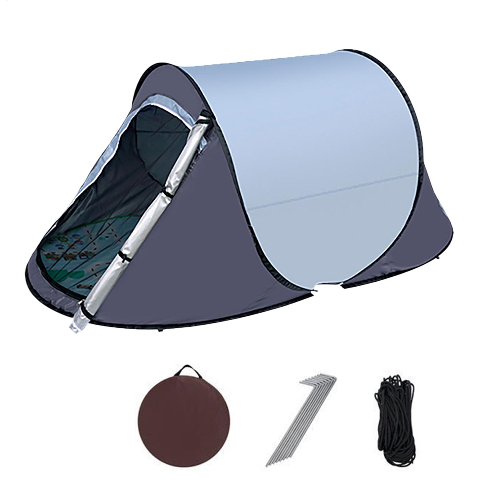 Emergency Mylar Tent - มือโยนอัตโนมัติเปิดCampingเต็นท์ 1-2 คนWindproof Anti-ยุงครีมกันแดดครอบครัวShelterชายหาดกลางแจ้งเต็นท์ปิกนิก