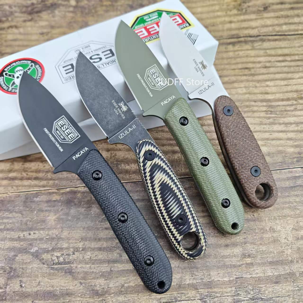 Bushcraft Knife Fixed - ESEE IZULA/ PACAYA มีดคงที่สำหรับกิจกรรมกลางแจ้งสำหรับปิกนิกและกระเป๋าเป้สะพายหลังแคมป์ปิ้งอเนกประสงค์แบบพกพาเครื่องมือตัดมีดอเนกประสงค์