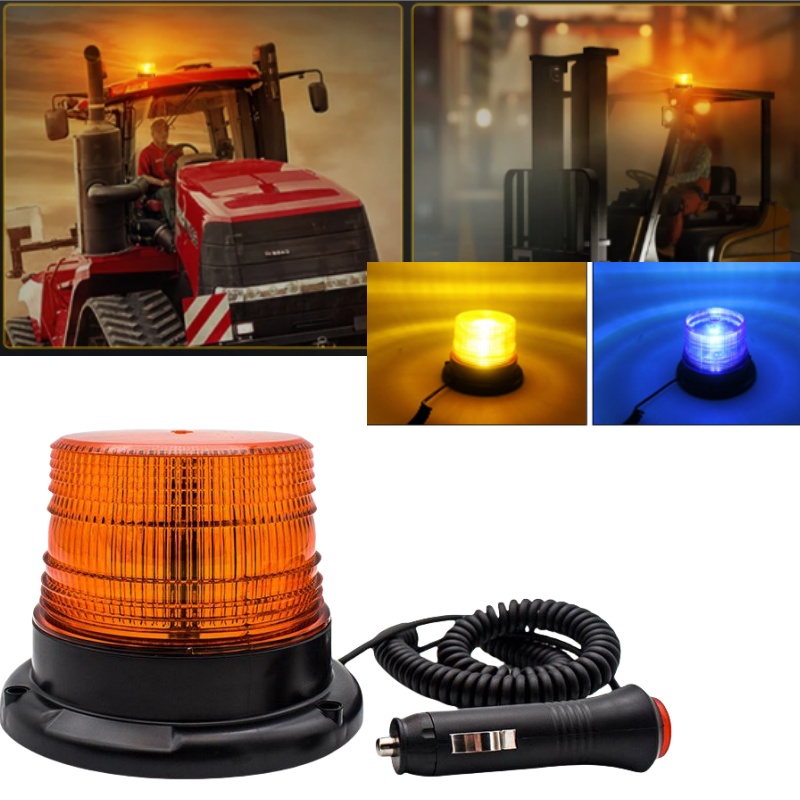 Sos Light Strobe - LED Strobe ไฟเตือนฉุกเฉิน Beacon สําหรับรถบรรทุกหลังคาฐานแม่เหล็กความปลอดภัยอัตโนมัติ 12V
