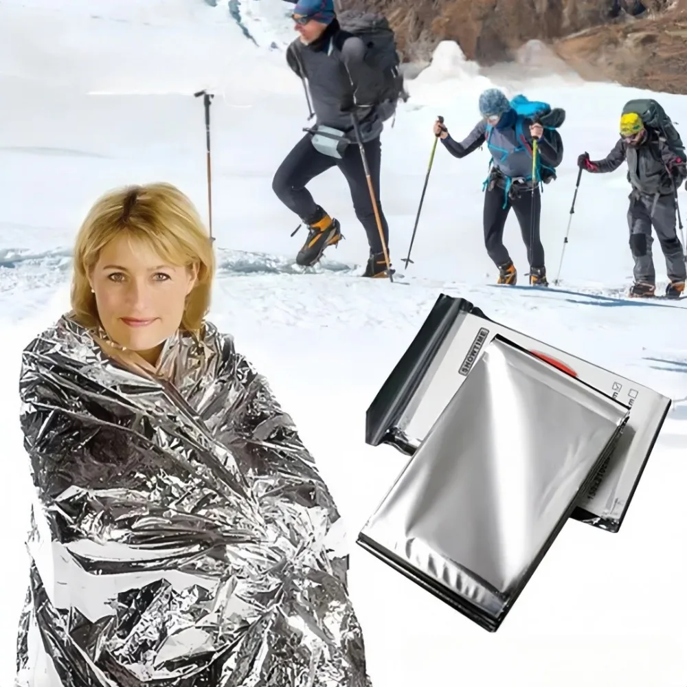 Survival Blanket Reflective - ผ้าห่มฉุกเฉิน YITAPE สำหรับการเอาตัวรอด ป้องกันน้ำและสะท้อนความร้อน เหมาะสำหรับการตั้งแคมป์ เดินป่า