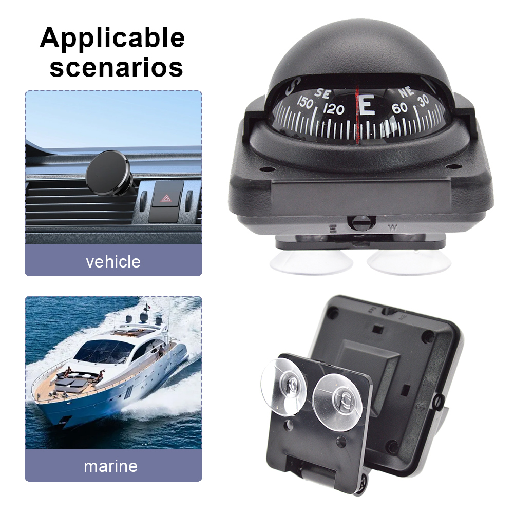 Compass Lensatic - เข็มทิศแม่เหล็กนำทาง มัลติฟังก์ชั่น ดิจิตอล สำหรับยานพาหนะทางน้ำ รถยนต์ เรือ