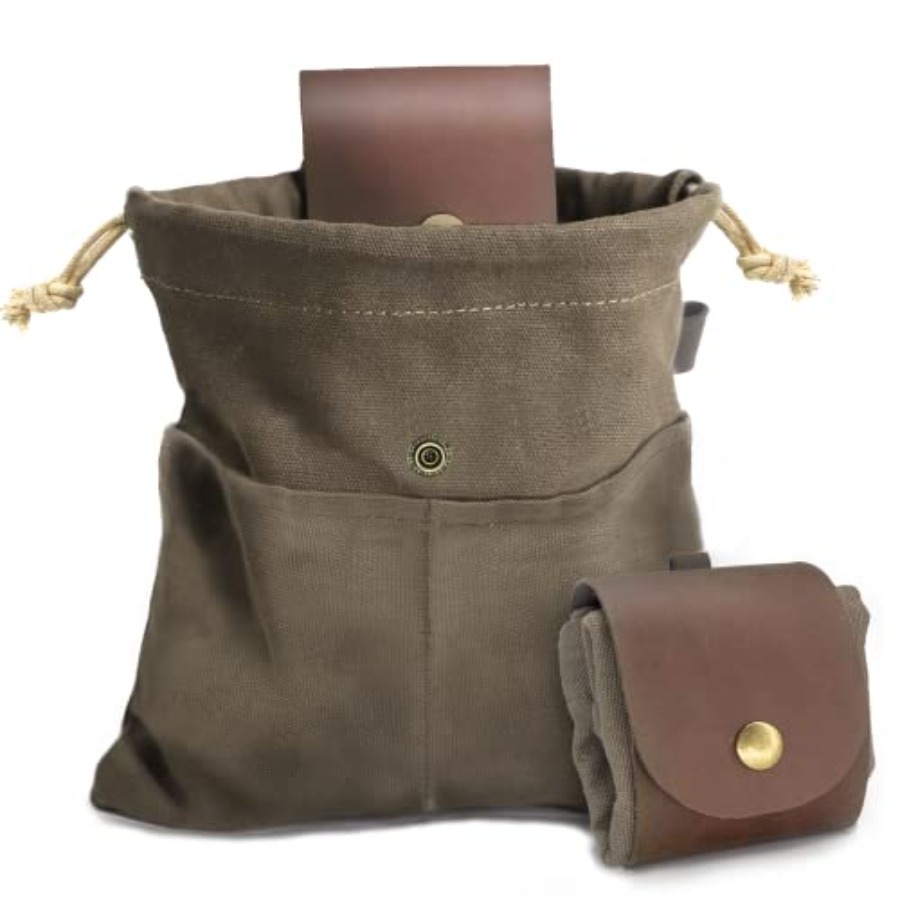 Water Bag Collapsible - กระเป๋าใส่ของอเนกประสงค์ ทำจากหนังและผ้าใบ พับเก็บได้ กันน้ำ สำหรับตั้งแคมป์กลางแจ้ง กระเป๋าพับเก็บได้