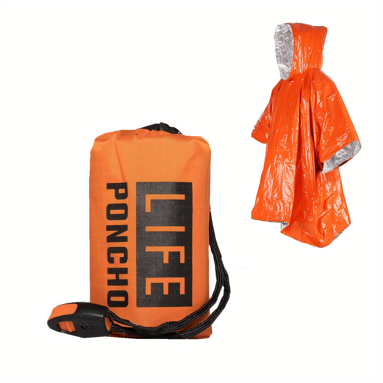 Survival Blanket Reflective - เสื้อกันฝนฉุกเฉินแบบสะท้อนความร้อน ผ้าห่มฉุกเฉินกันฝน สะท้อนความร้อน กันน้ำ สำหรับตั้งแคมป์ เดินป่า