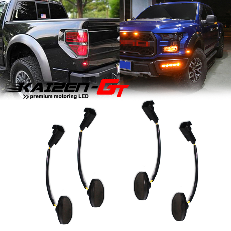 Signal Flare Kit - ชุดไฟเลี้ยวข้างกันชนรถยนต์แบบ LED เต็มรูปแบบ 4 ชิ้น เลนส์รมดำ