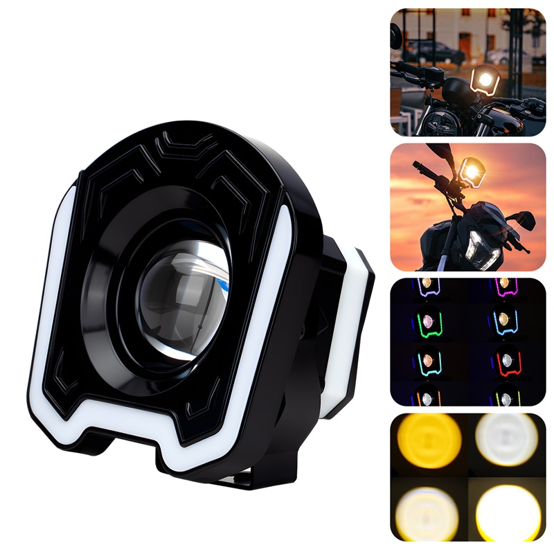 Sos Light Strobe - ไฟสปอตไลท์ LED สำหรับมอเตอร์ไซค์ขนาด 4 นิ้ว สีขาว