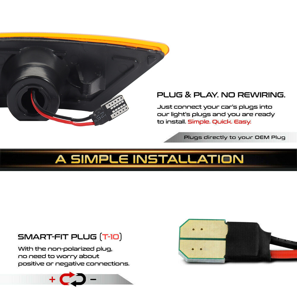 ไฟเลี้ยว LED ด้านข้างรถ 2 ชิ้น - Signal Flare Kit บทวิจารณ์และราคา