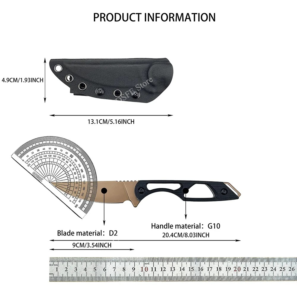 อุปกรณ์กิจกรรมกลางแจ้งอเนกประส - Bushcraft Knife Fixed บทวิจารณ์และราคา