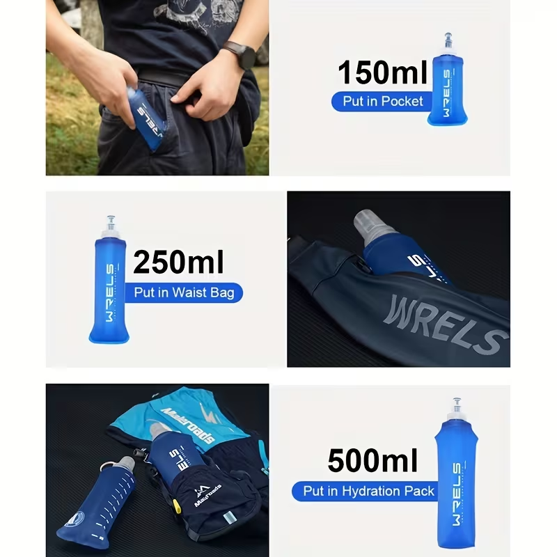 ขวดน้ำพกพาแบบนิ่มสำหรับเล่นกีฬ - Water Bag Collapsible บทวิจารณ์และราคา