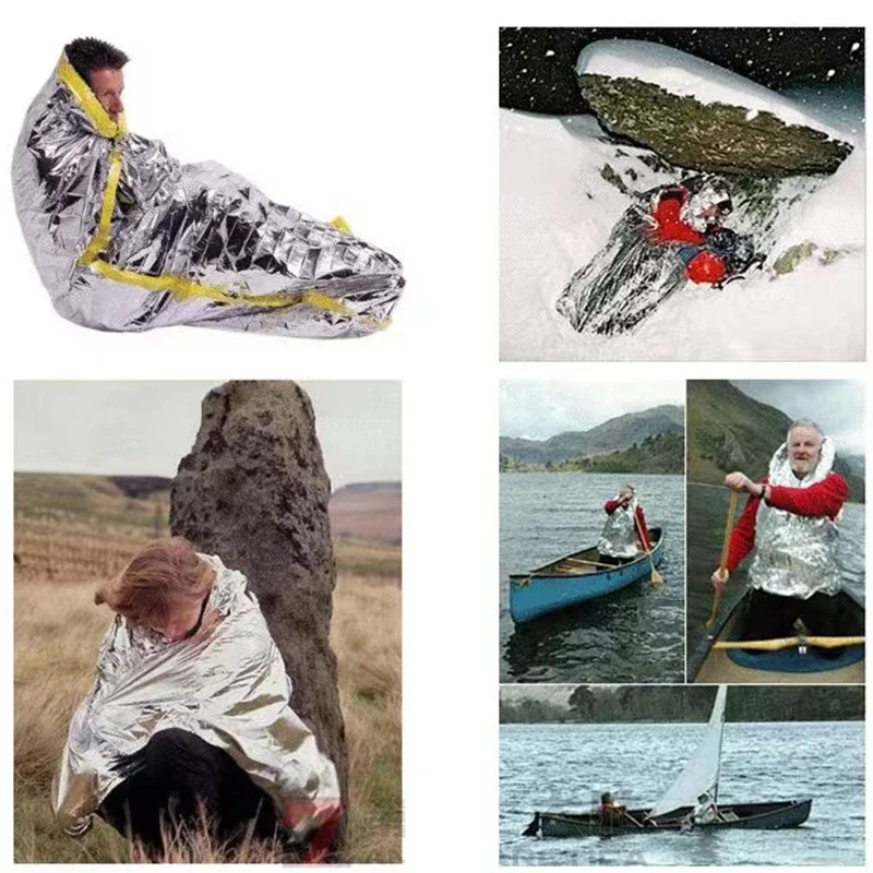160*210 ซม. 3 ชิ้น ผ้าห่มกันคว - Survival Blanket Reflective บทวิจารณ์และราคา