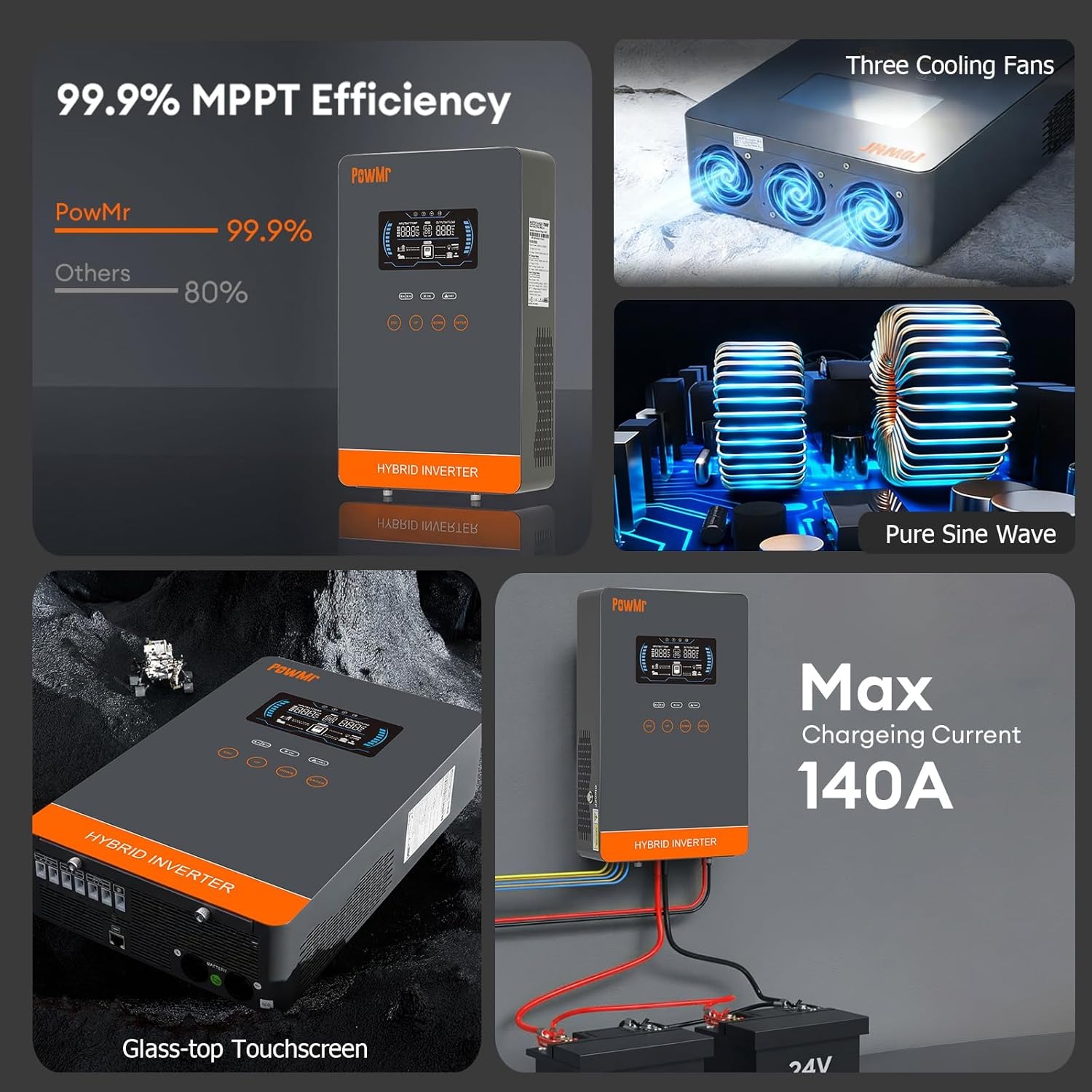 PowMr USA อินเวอร์เตอร์ชาร์จพล - Solar Emergency Charger บทวิจารณ์และราคา