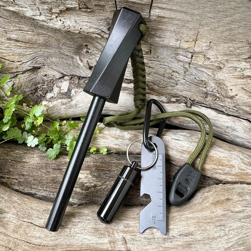ชุดจุดไฟฉุกเฉินแบบพกพาของ Bear - Magnesium Fire Starter บทวิจารณ์และราคา