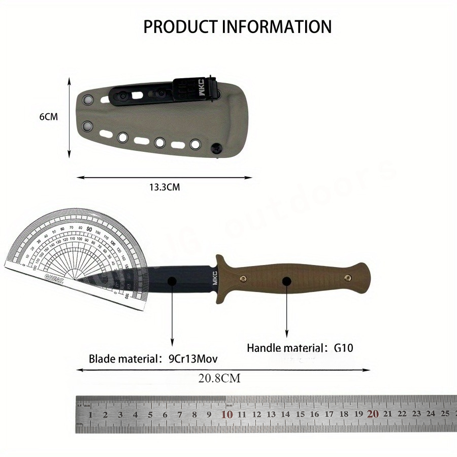 มีดใบตาย MKC V24 ความแข็งสูง ท - Bushcraft Knife Fixed บทวิจารณ์และราคา