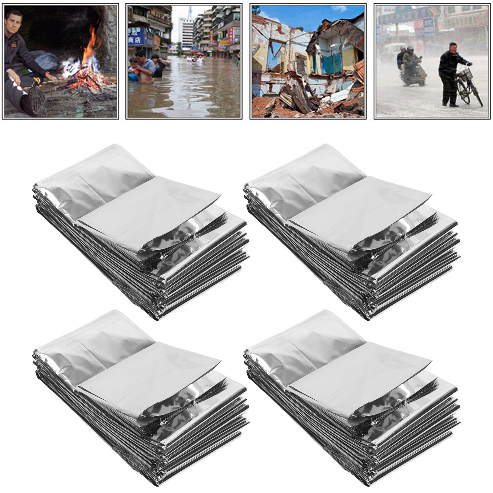 ผ้าห่มฉุกเฉินแบบพกพา ผ้าห่มสะท - Survival Blanket Reflective บทวิจารณ์และราคา