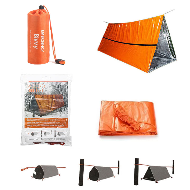 2 คนฉุกเฉิน Shelter Bivy Survi - Emergency Mylar Tent บทวิจารณ์และราคา
