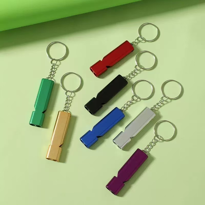 1/2 ชิ้น สีสุ่ม แบบรูเดียว/สอง - Emergency Whistle Loud บทวิจารณ์และราคา