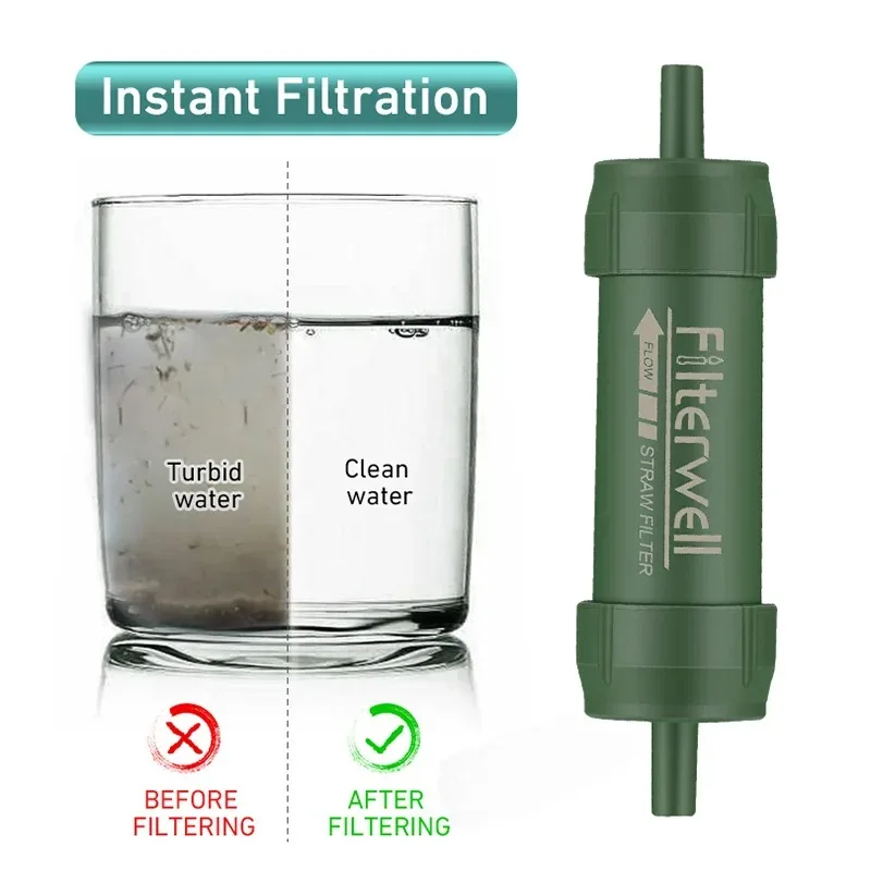 1PC กลางแจ้ง MINI เครื่องกรองน - Water Purification Straw บทวิจารณ์และราคา