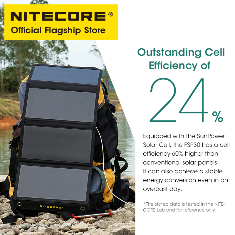 NITECORE FSP30 30W แผงพลังงานแ - Solar Emergency Charger บทวิจารณ์และราคา